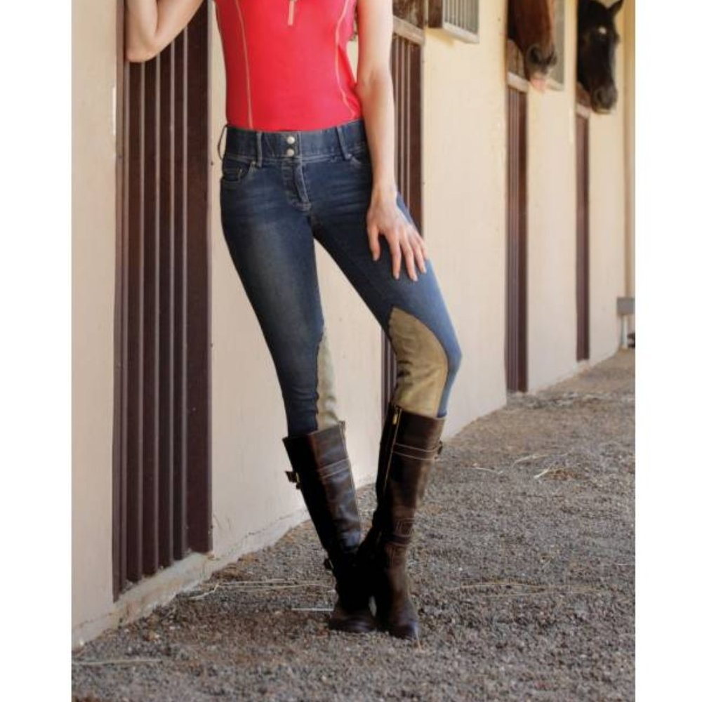 Goode Rider NWT Jean Breeches Indigo Denim Size 28 (6). Fits like a 4.